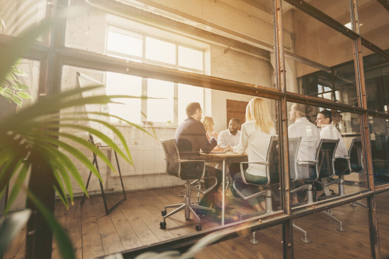 image of people meeting