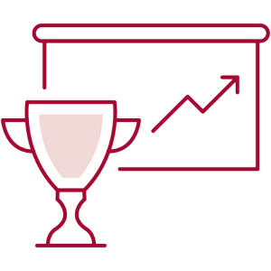 trophy and graph icon