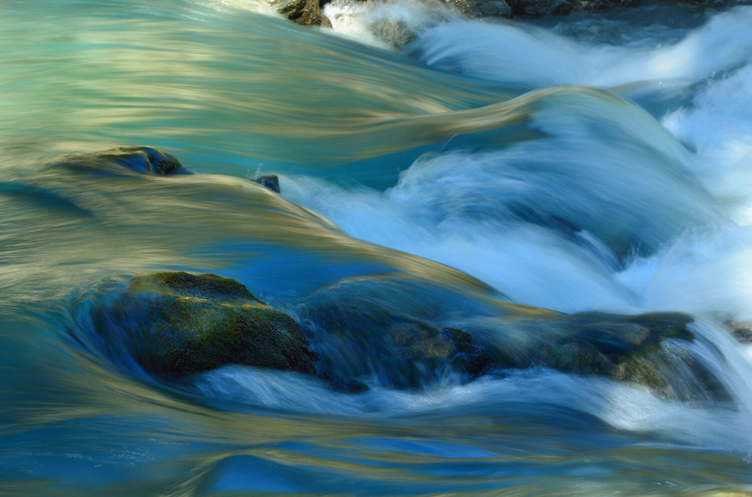 closeup of flowing river