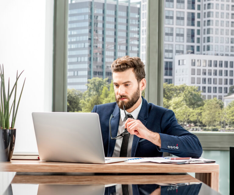 businessman at desk