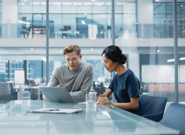 planning meeting with two people