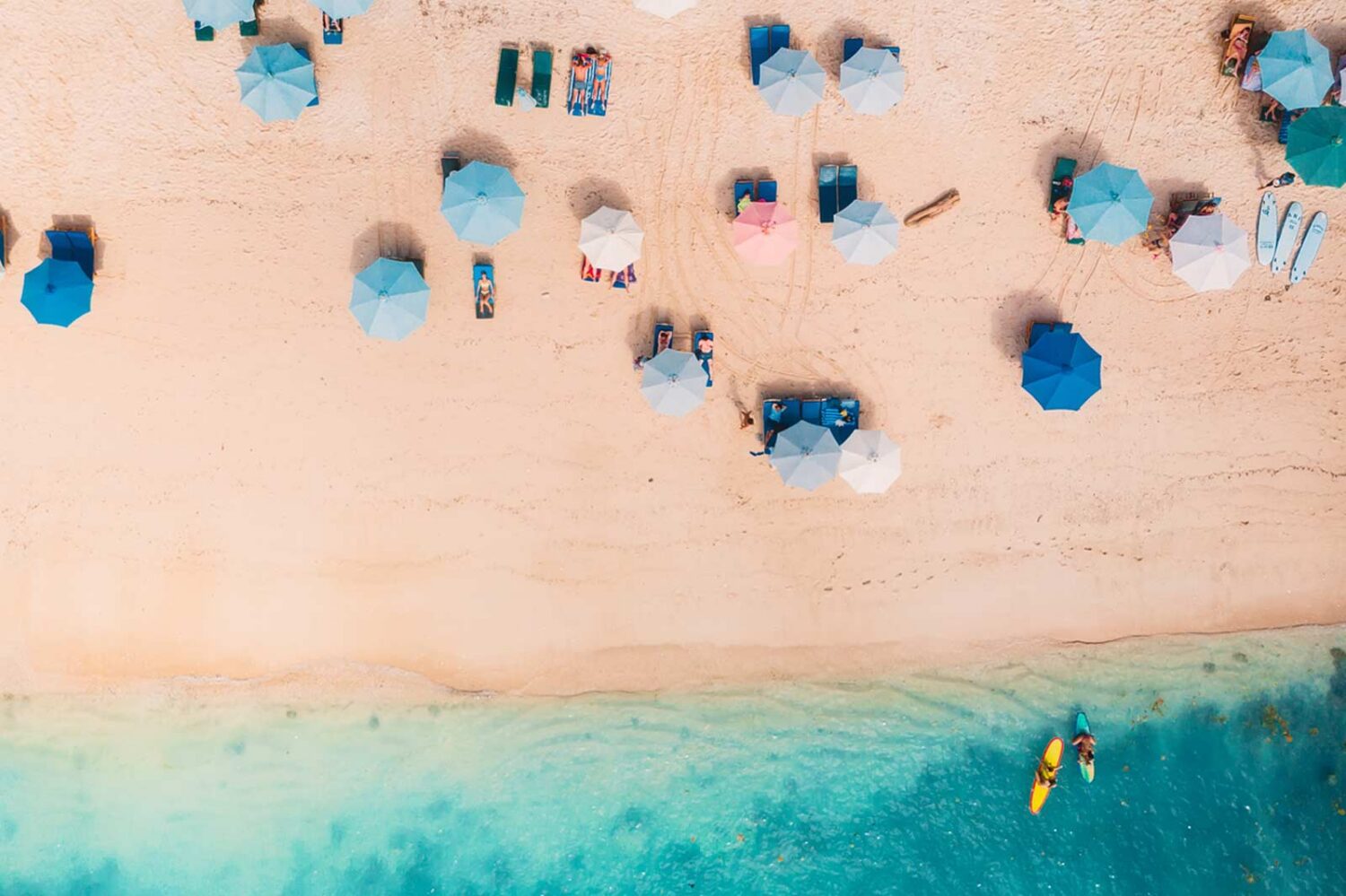 overhead photo of beach and shore